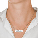 To My Daughter. Horizontal Bar Necklace