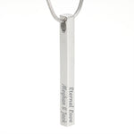 Engraved 4 Sided Stick Necklace - Personalize Yours!