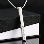 Engraved 4 Sided Stick Necklace - Personalize Yours!