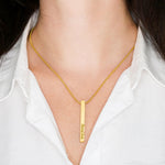 Engraved 4 Sided Stick Necklace - Personalize Yours!
