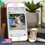 Photo Etched Dog Tag with Ball Chain